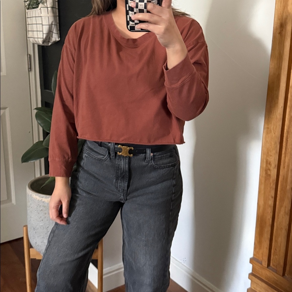 Storq Post Baby Boxy Light Crop Sweatshirt. Size M - Picture 7 of 9